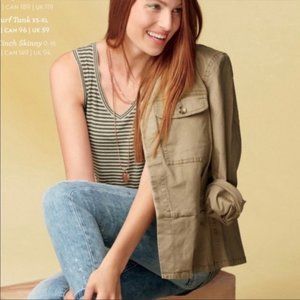 CABI Camp Jacket Khaki Brown Sz S #5477 EUC